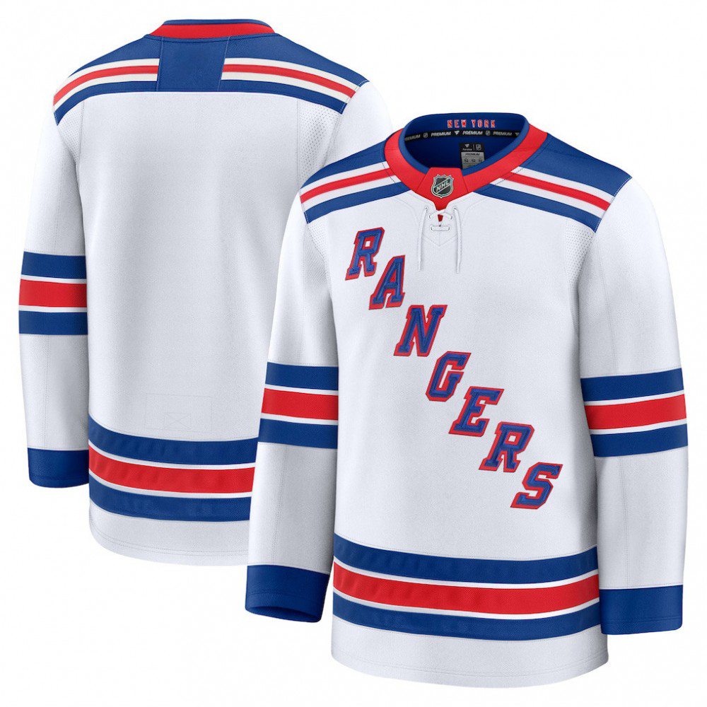 Men's New York Rangers White Away Premium Jersey-Pro Kit Vault | Brand New 26/27 Sports Jerseys